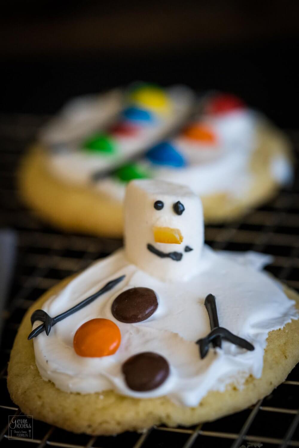 melted snowman cookies