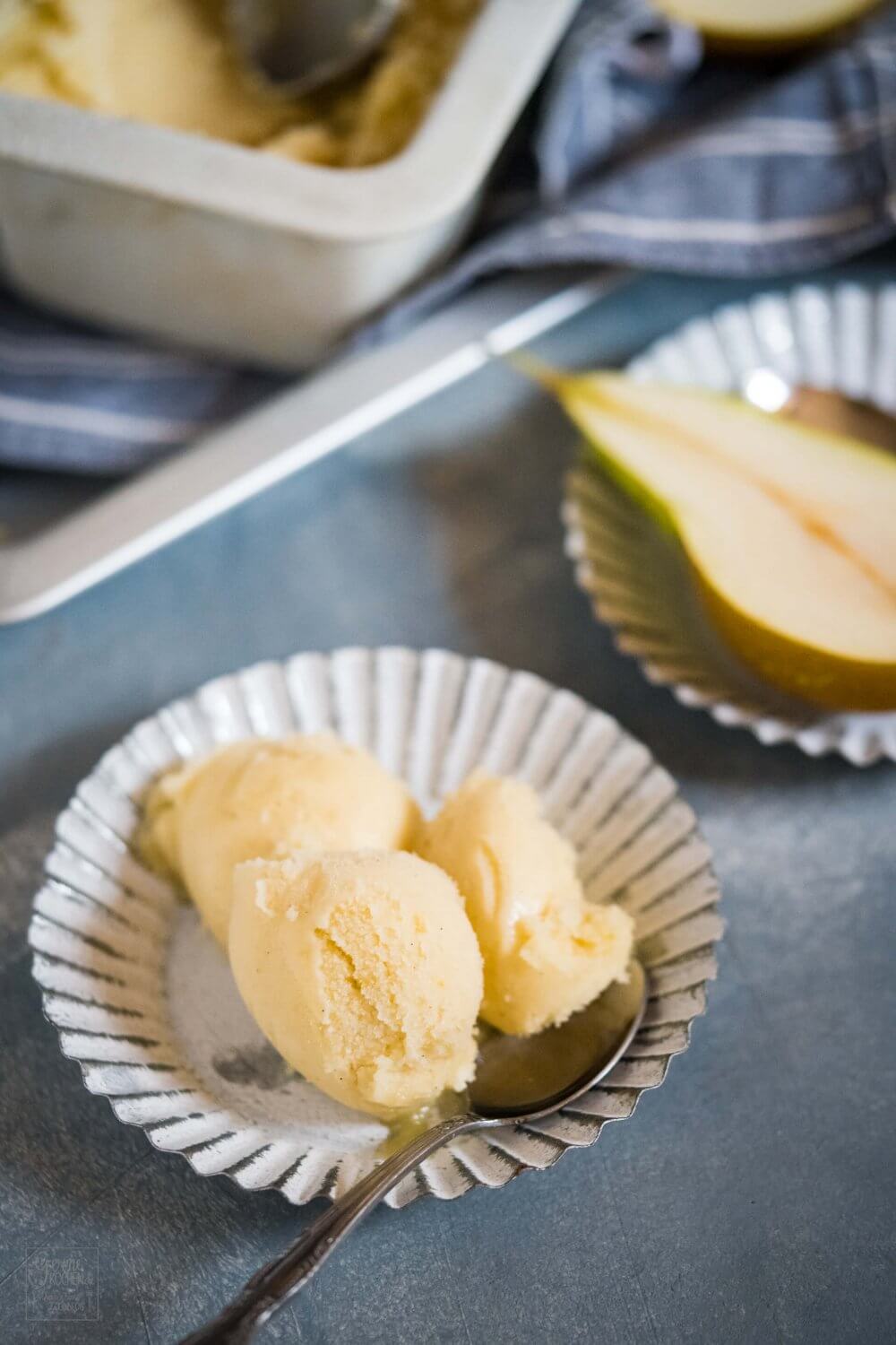 Birnen-Vanille-Sorbet