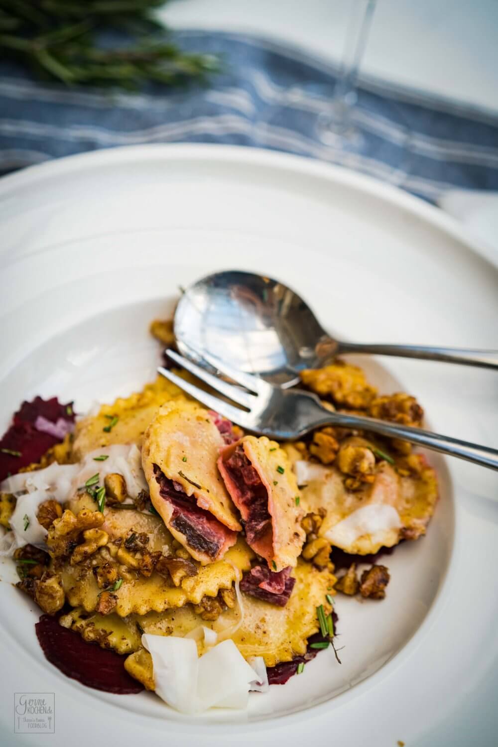 rote Bete ravioli