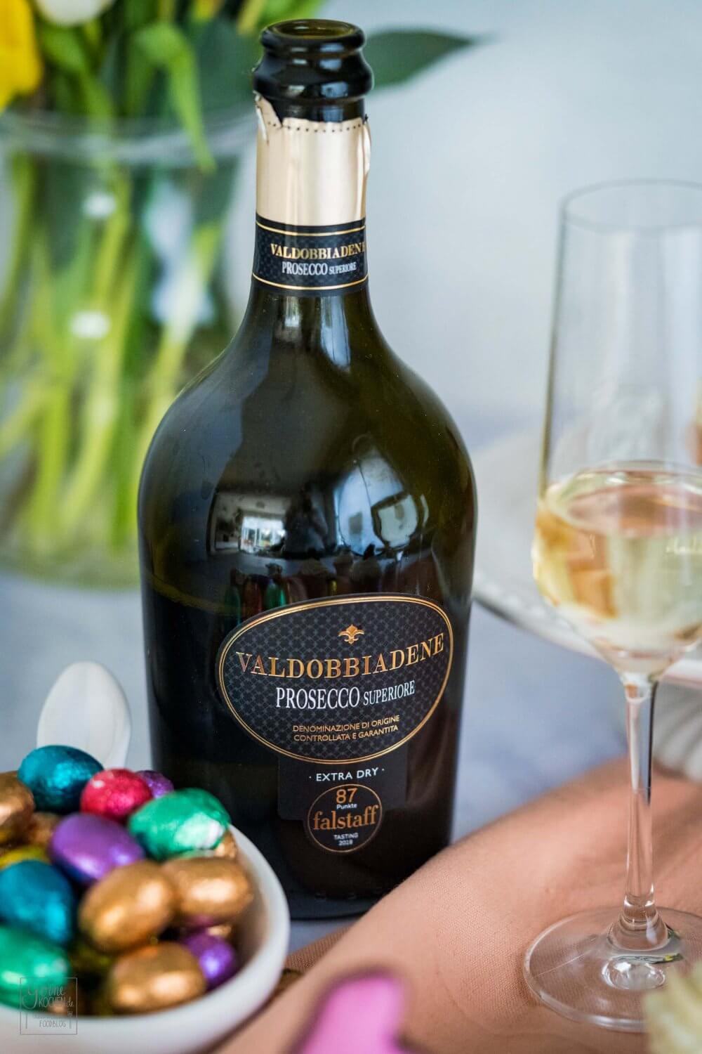 Valdobbiadenne Prosecco ist unsere Wahl für diese leckeren Cupcakes.