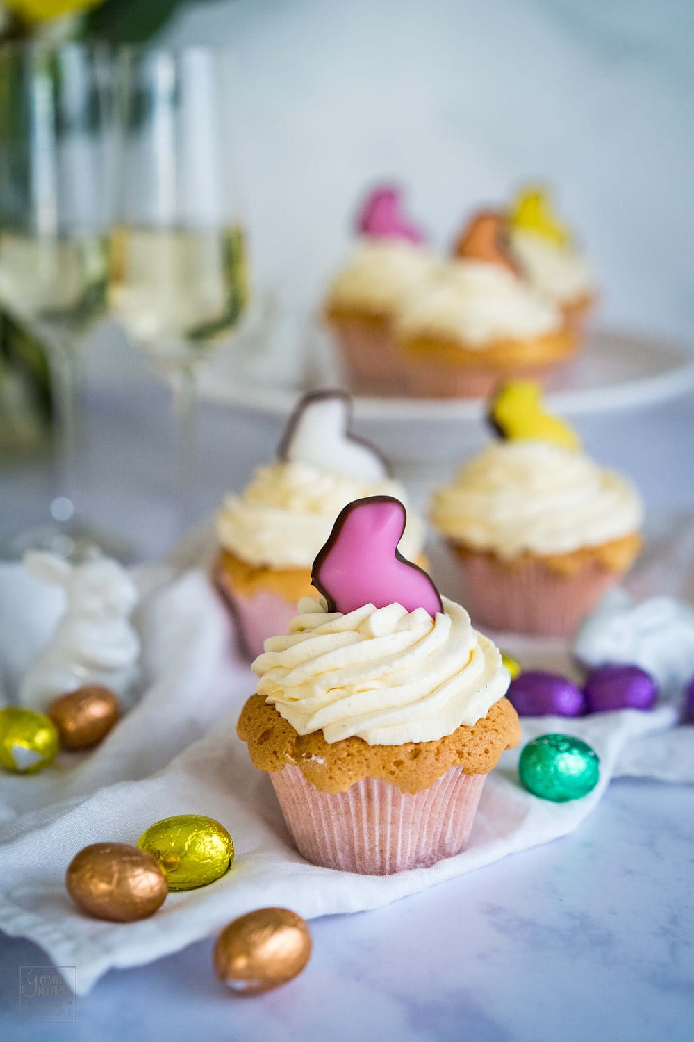 Prosecco-Cupcakes sind das neue Must-have auf unserem Ostertisch.