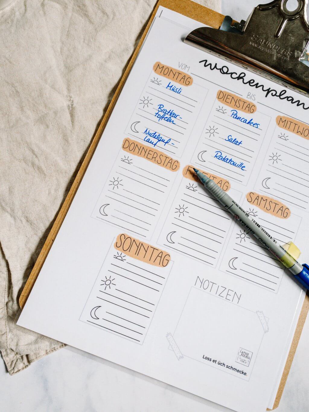 Wochenplan