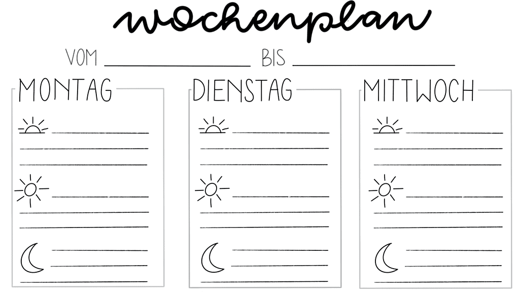 Wochenplan