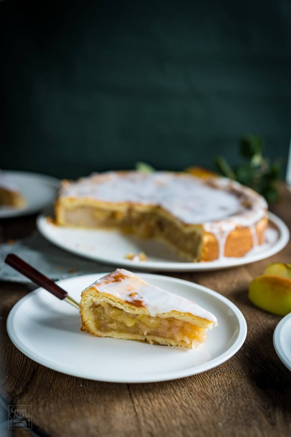Gedeckter Apfelkuchen
