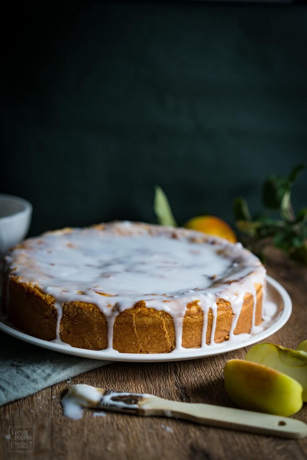 Gedeckter Apfelkuchen