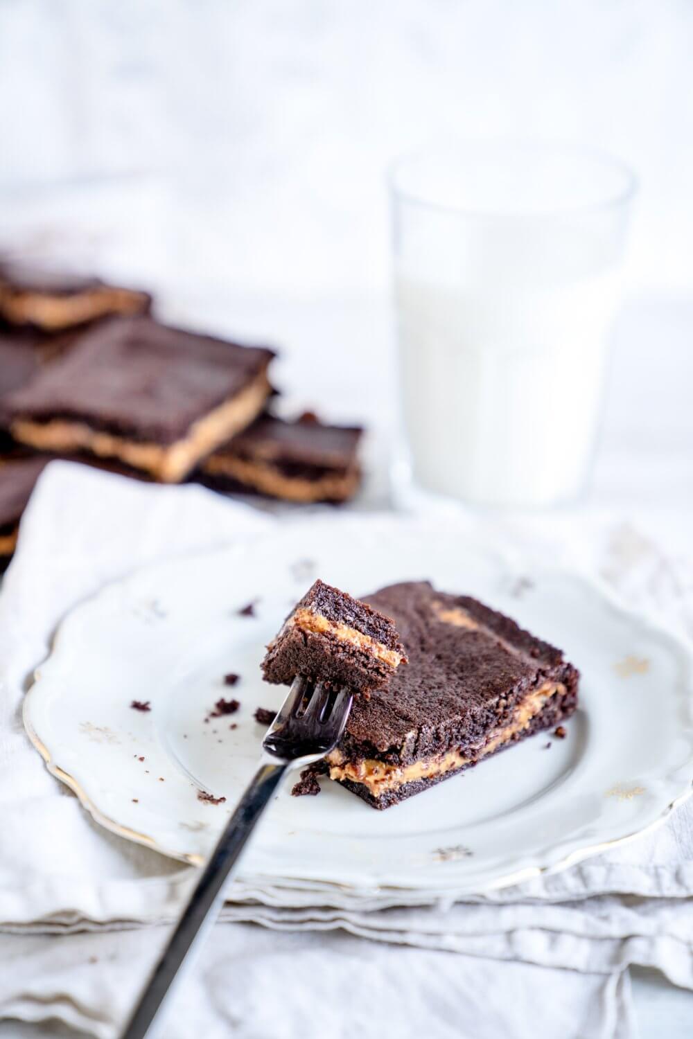 Erdnussbutter-Brownies