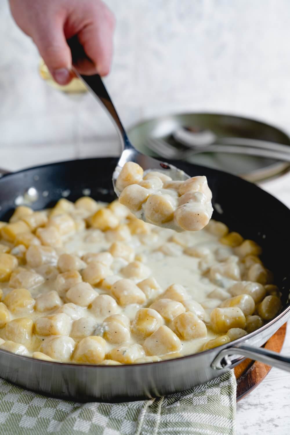 Gorgonzolasoße mit Gnocchi - eine absoulte Wohltat. Wenn das mal kein Comfortfood ist.