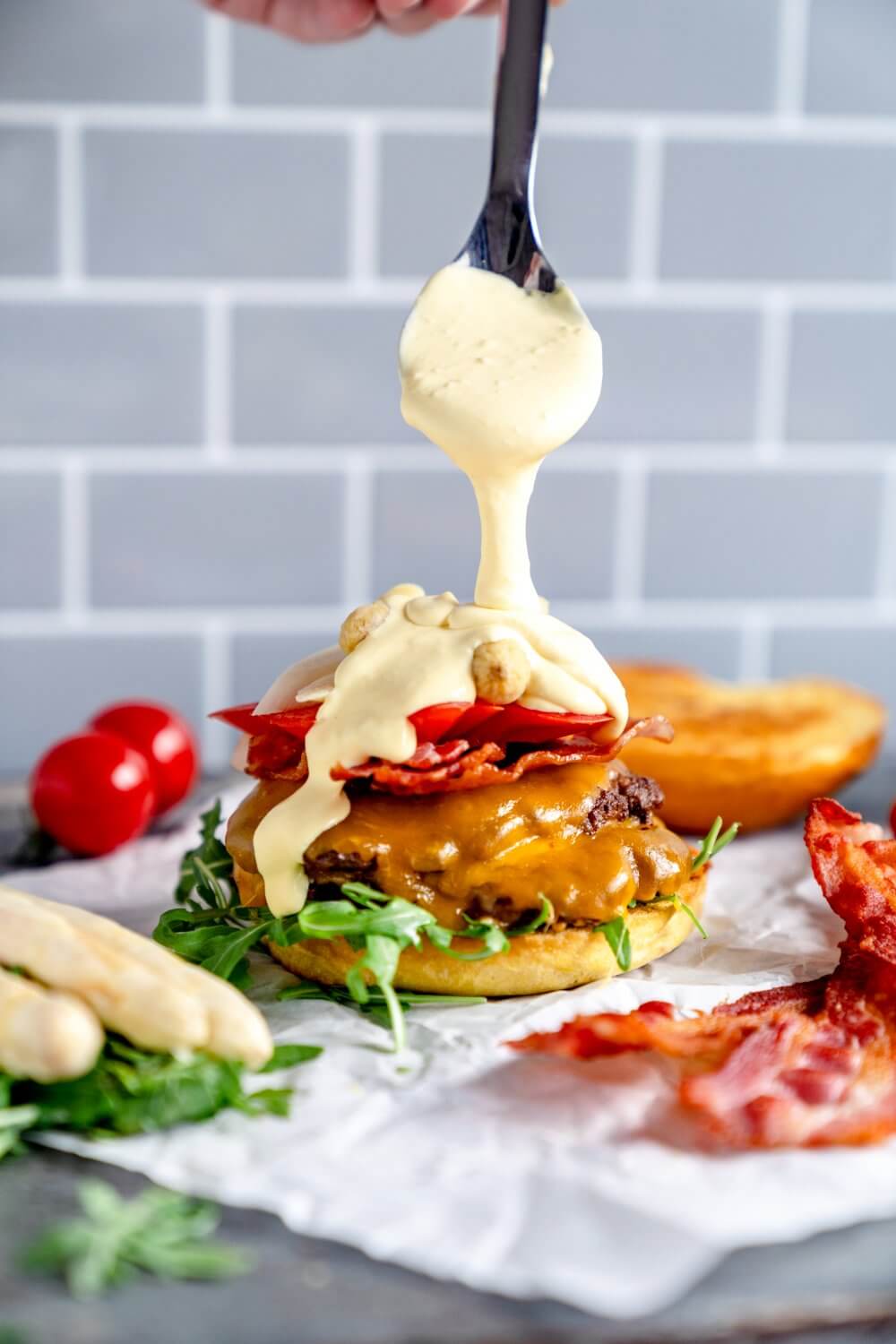 Wagyu Burger mit Bacon