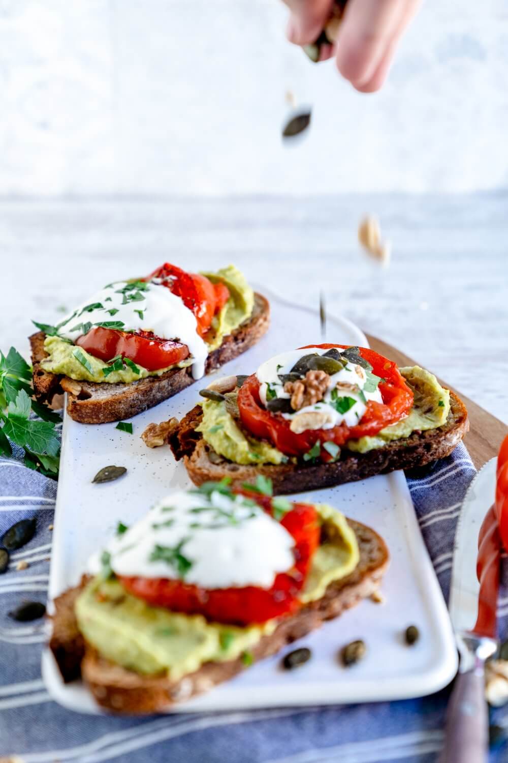 Avocado-Brot mach das Abendessen zu einem wirklichen Highlight.