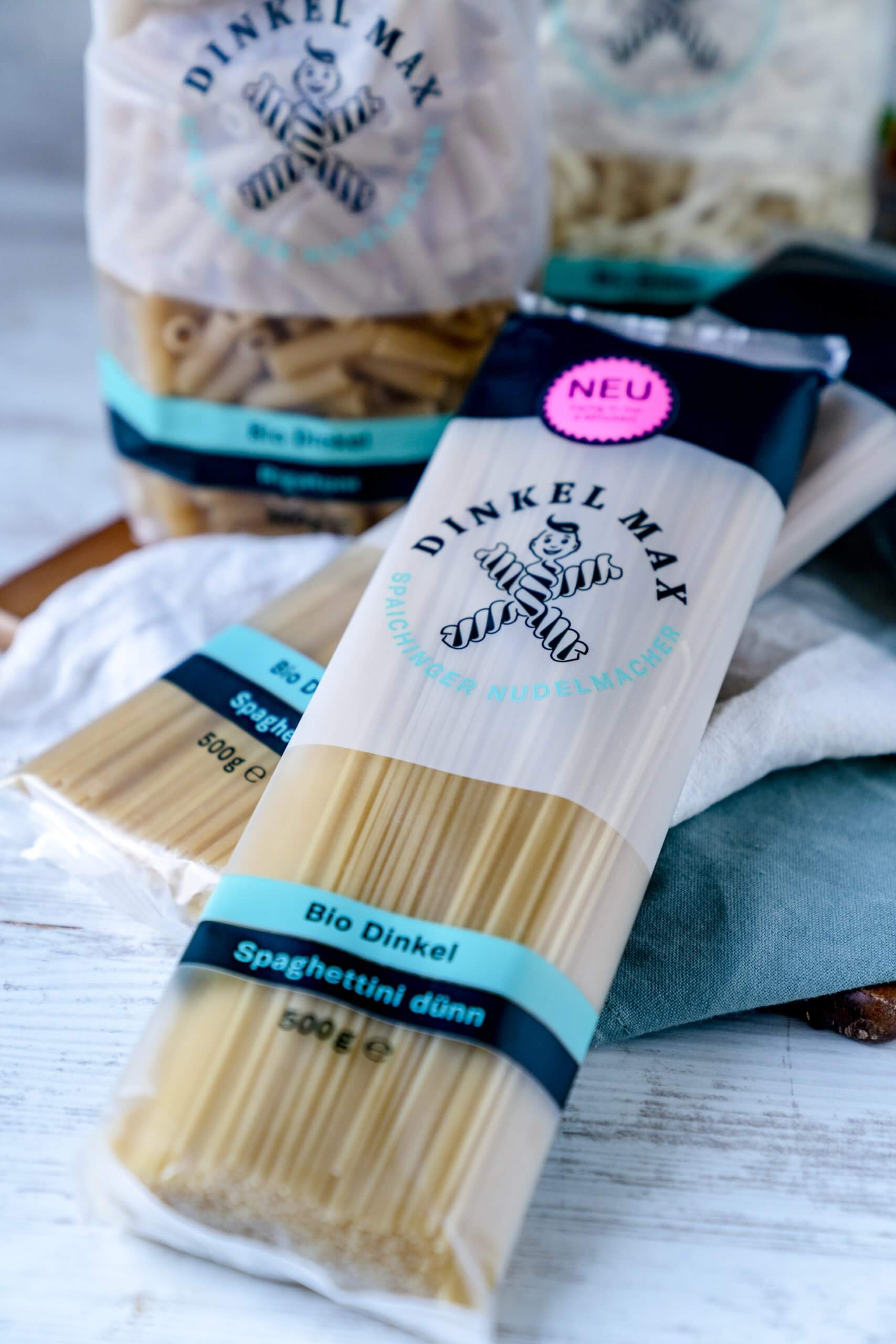 Egal ob Carbonara, Bolognese oder eine andere Soße: Wir nutzen die Nudeln von Dinkel Max.
