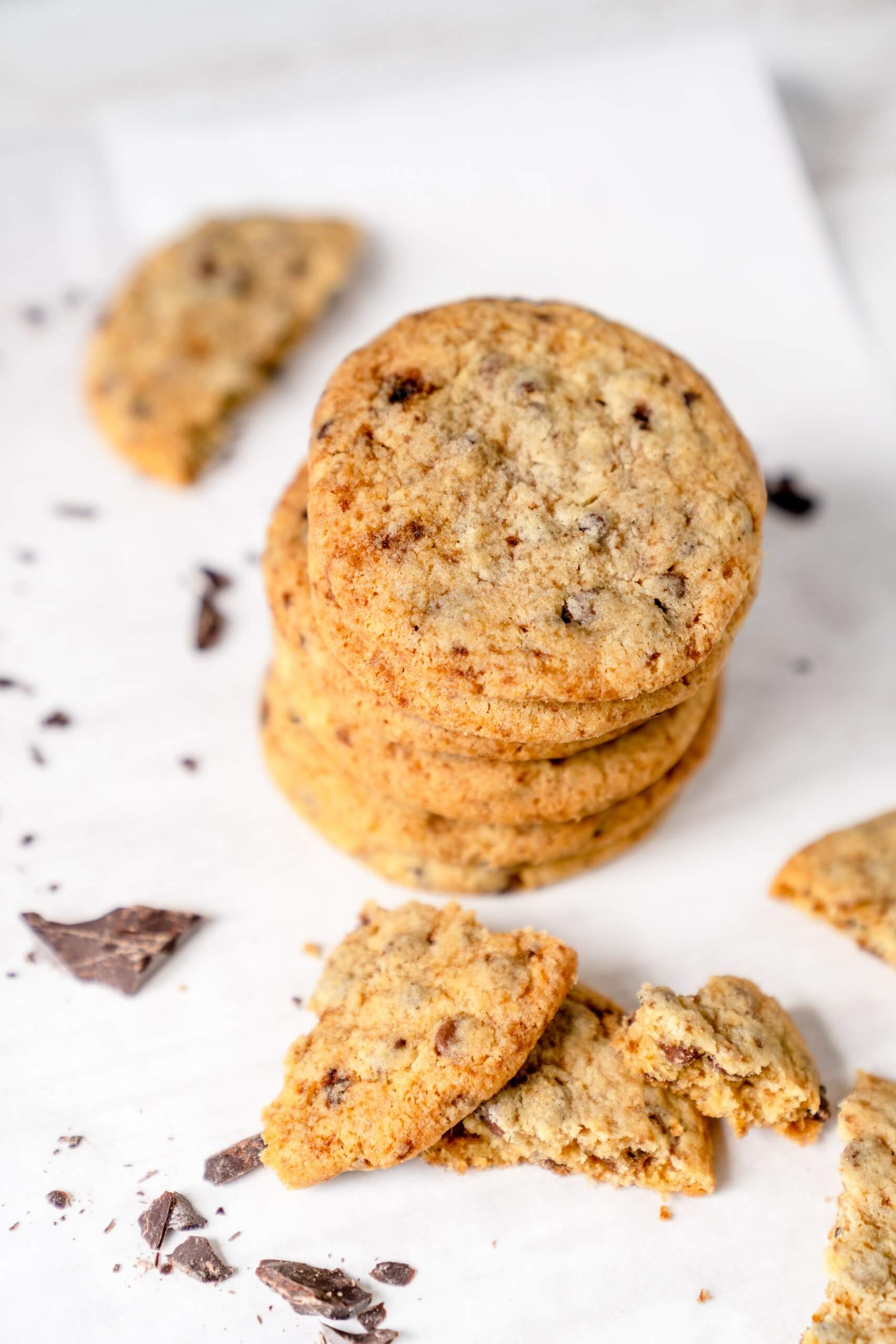 Unsere leckeren Chocolate Chip Cookie sind richtig schön weich.