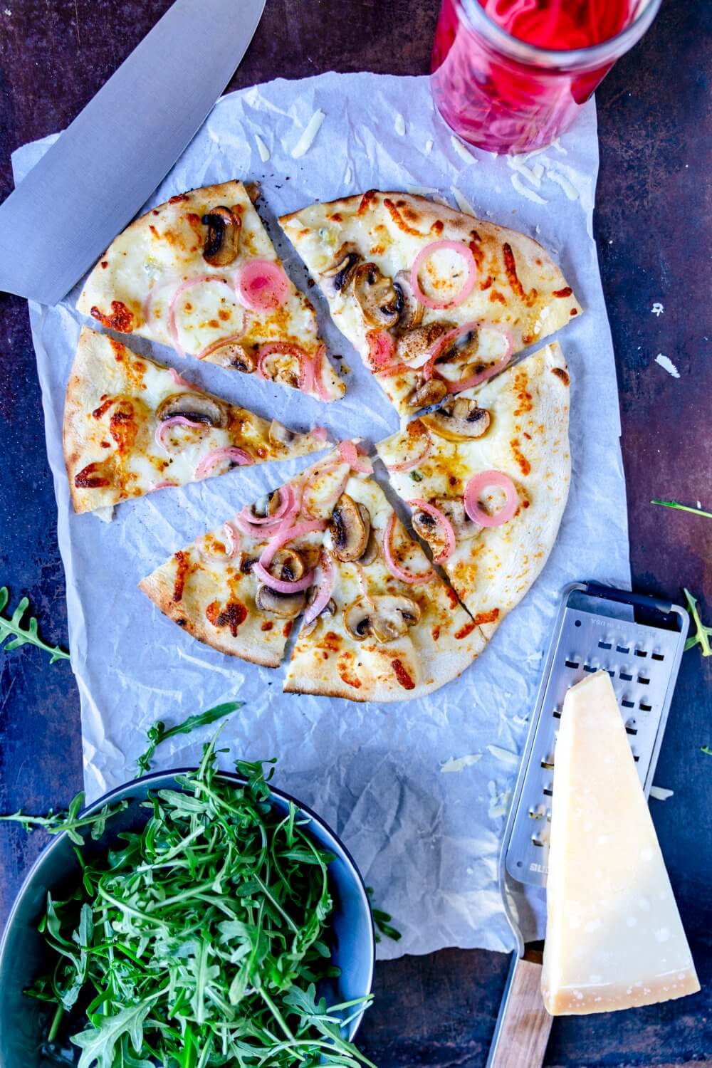 Schmeckt wie beim Italiener, diese Pizza Bianco.
