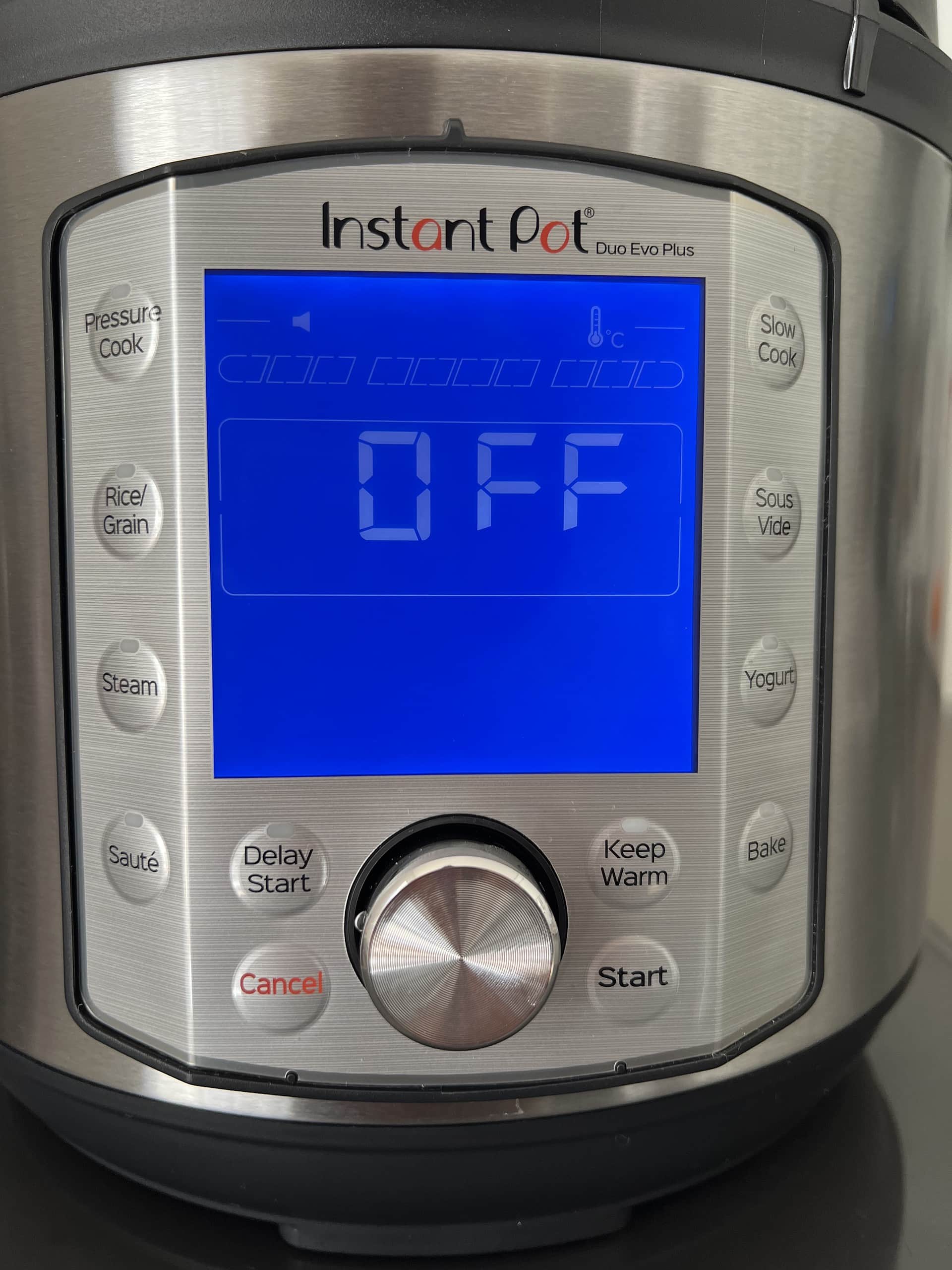 Unser Instant Pot ist der Duo Eva Plus.