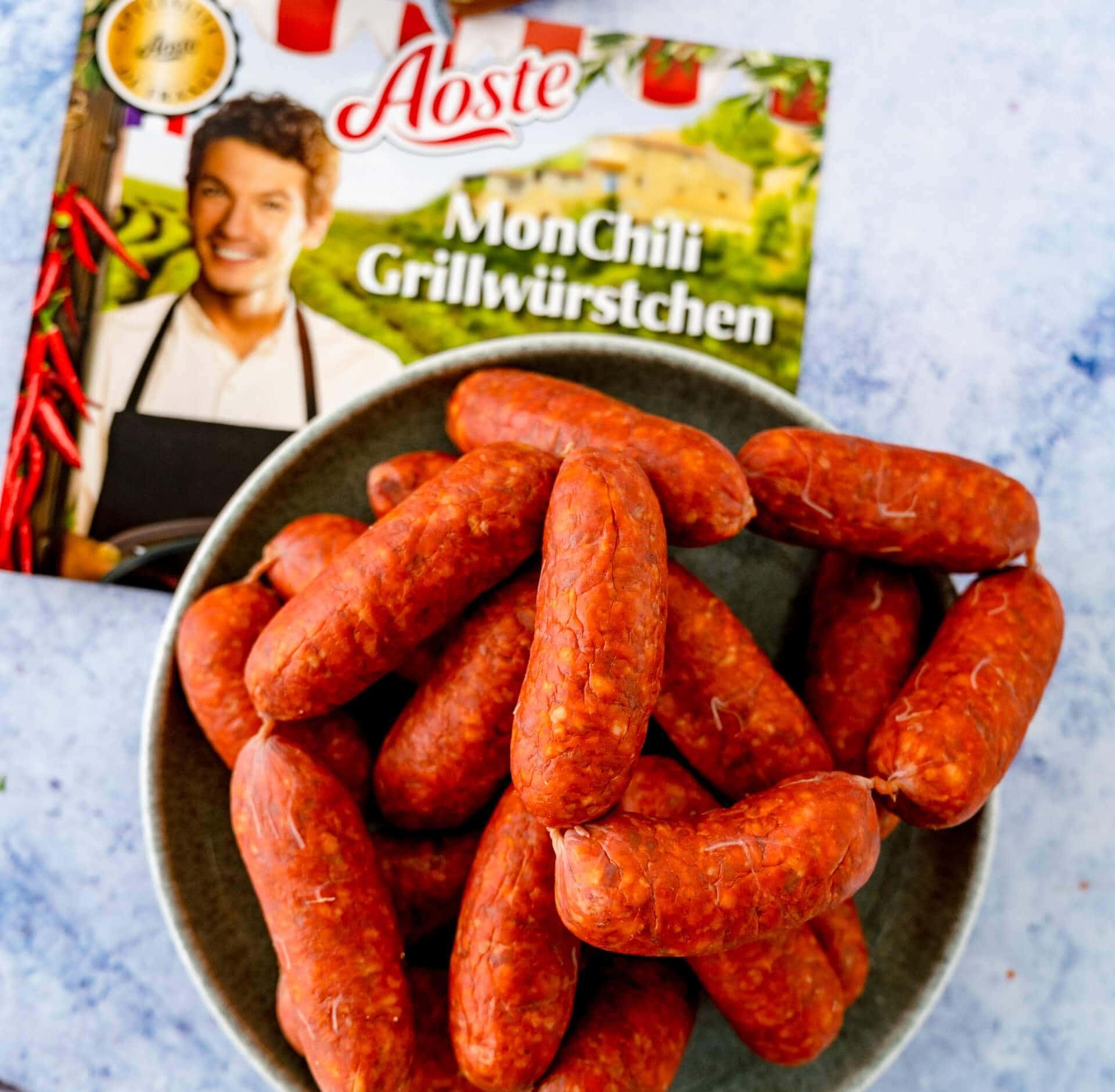 Wir haben Aoste MonChili Grillwürste für das Gericht gewählt.