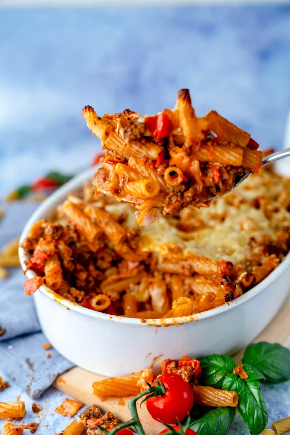 Gerade Kinder lieben Rigatoni al forno.