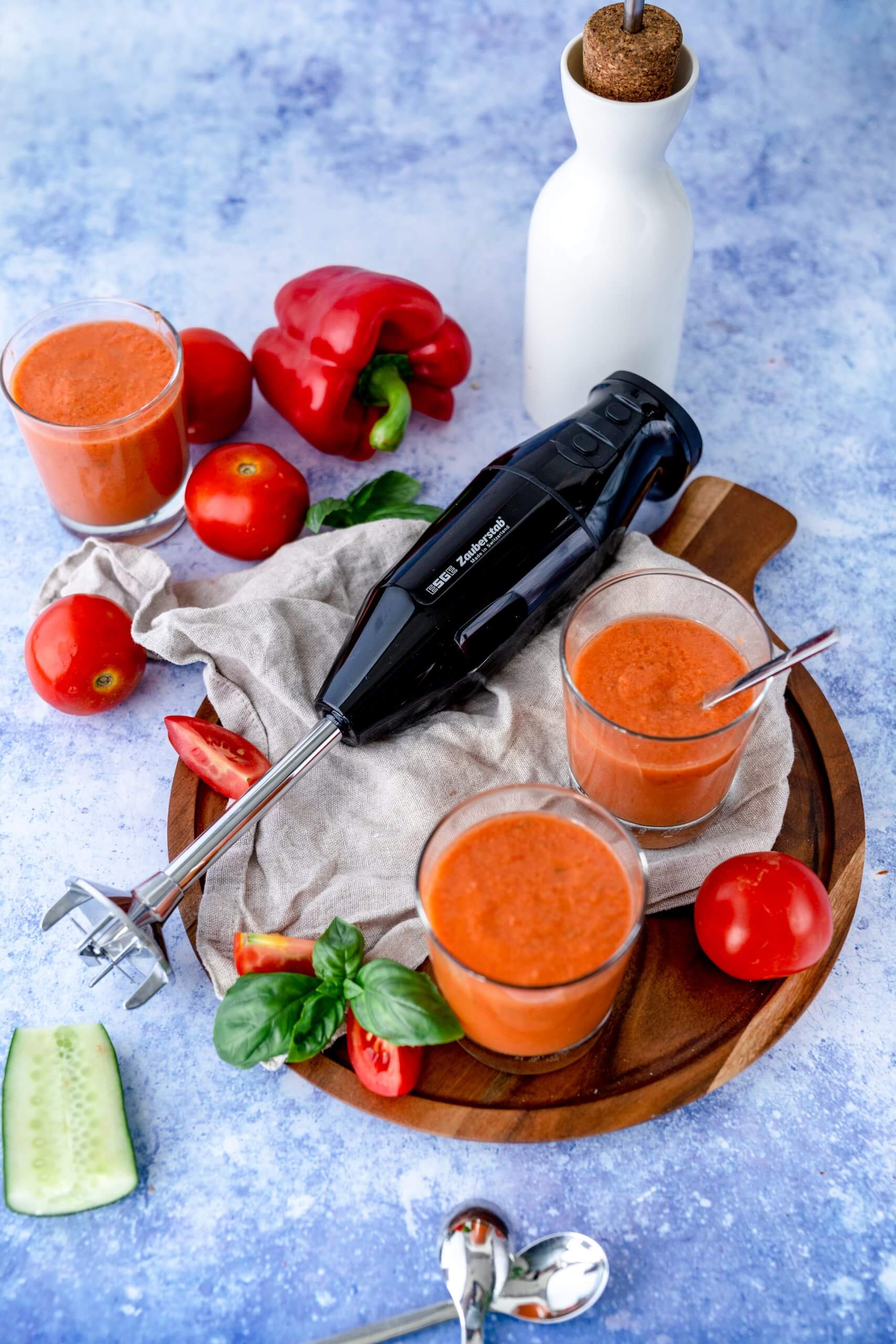 Besonders die Gurke im Gazpacho bringt eine extra Frische.