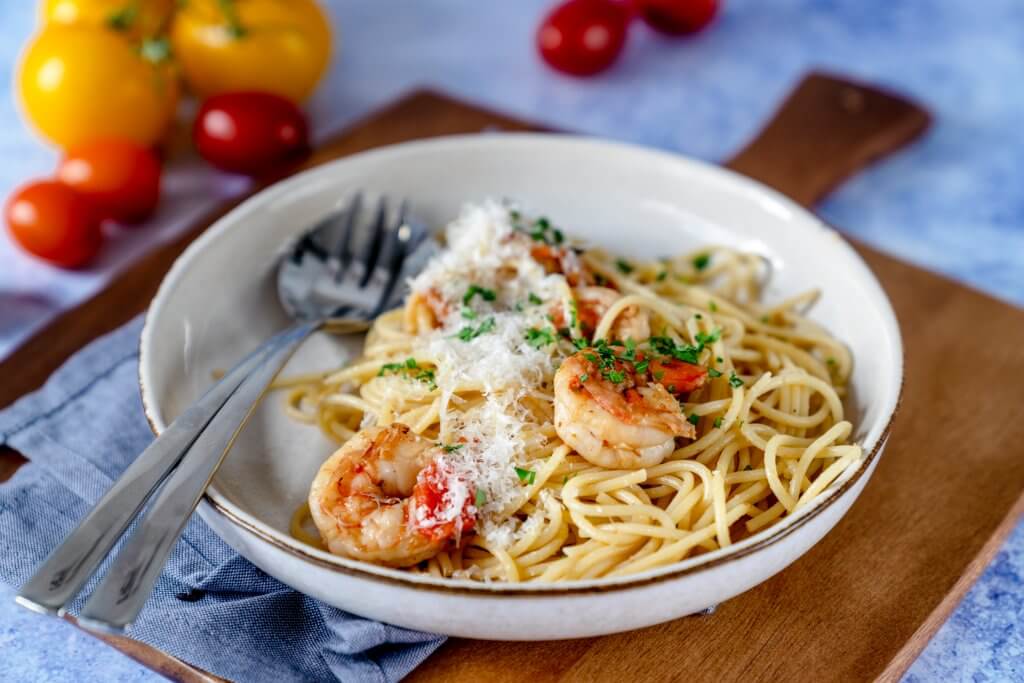 Pasta mit Gambas
