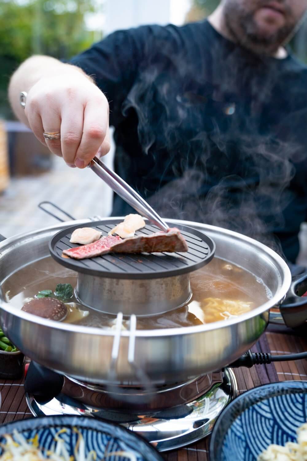 Und unser Fleisch habe wir extra dünn geschnitten.