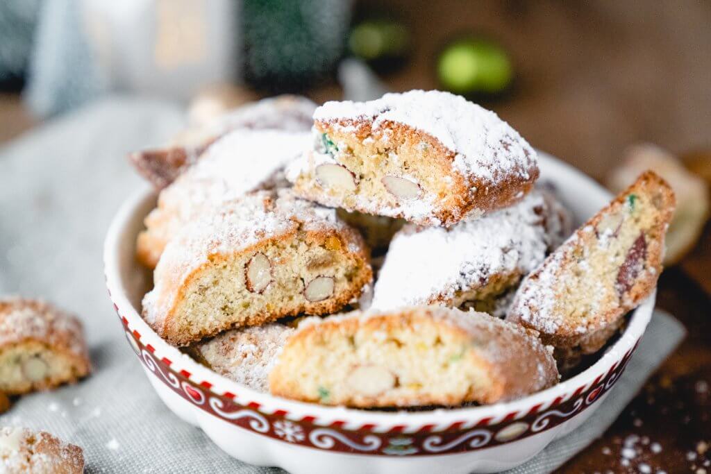 Durch die kandierten Früchte sind die Christstollen Cantuccini extra süß.
