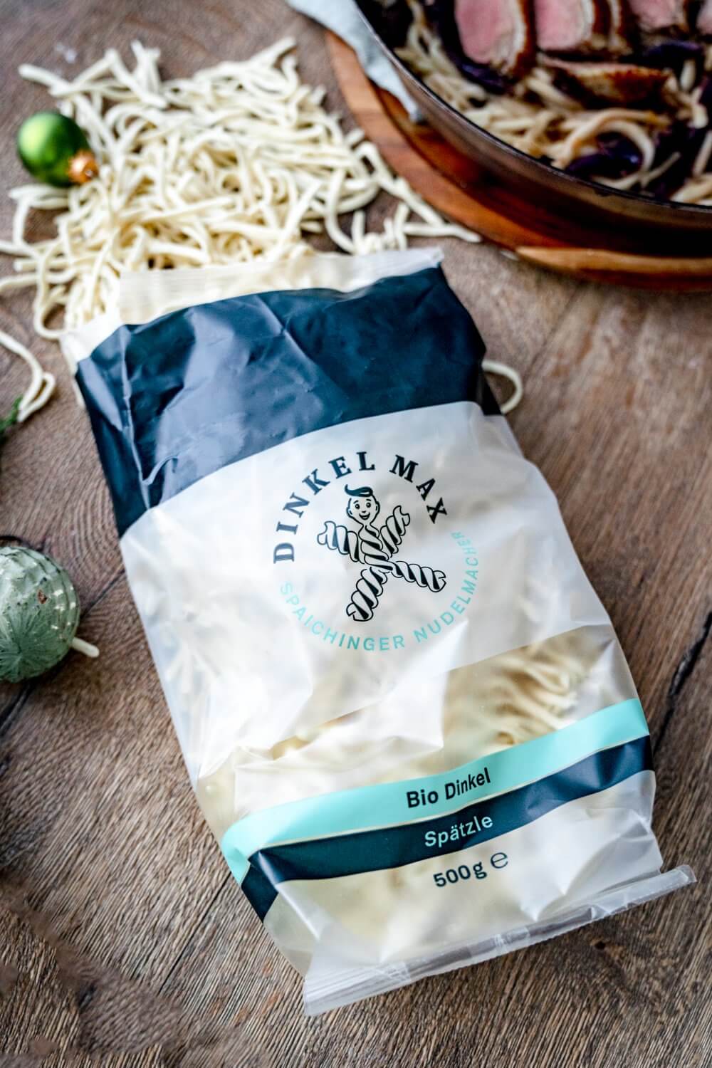 Der Vorteil bei Dinkel Max ist, dass sie Bio-Spätzle Original aus Baden-Württemberg haben.