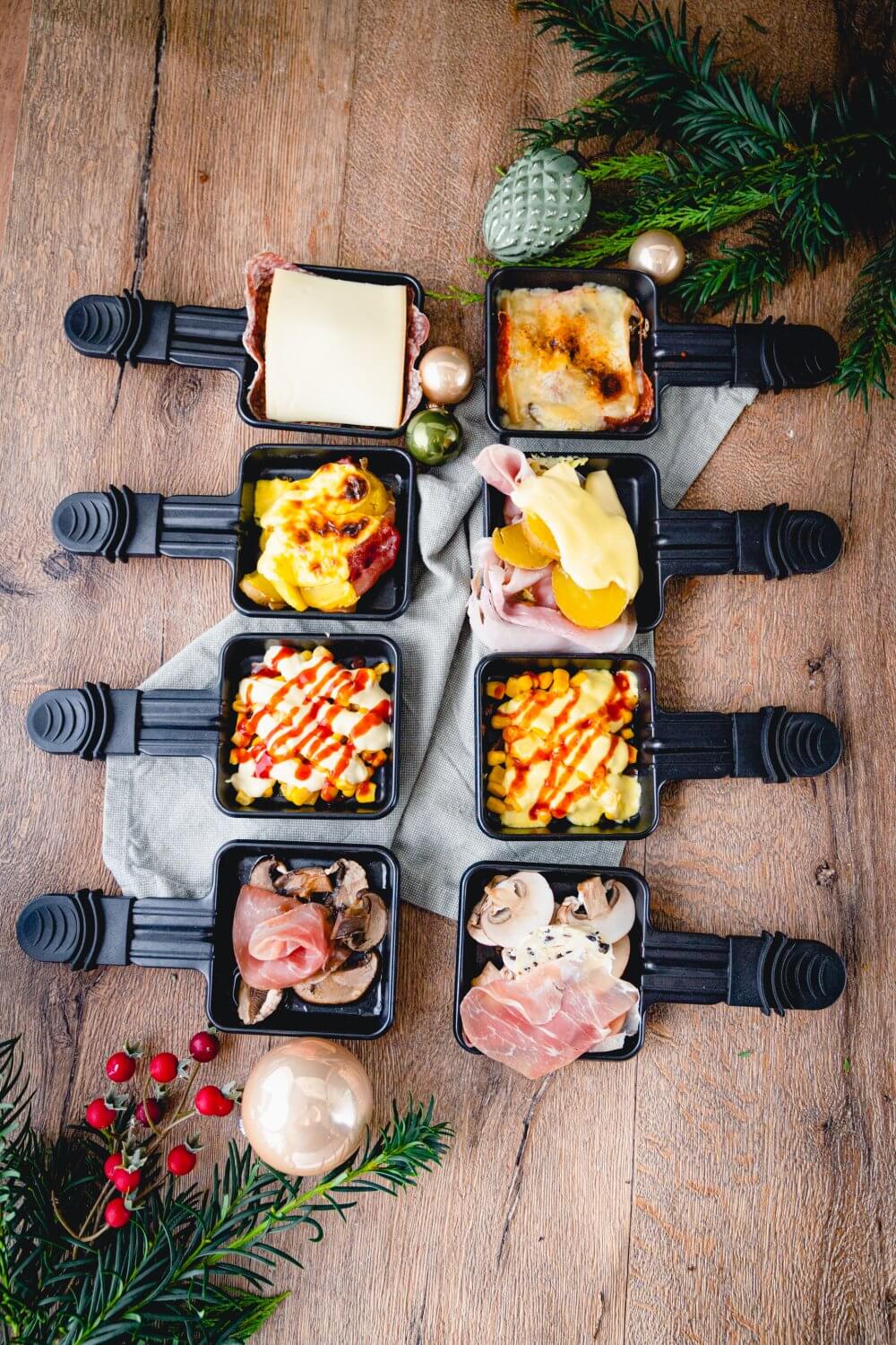 Raclette Ideen zu Weihnachten und Silvester.