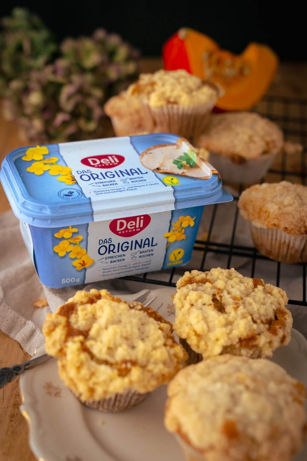Wir haben eine vegane Butteralternative für das Rezept genommen.