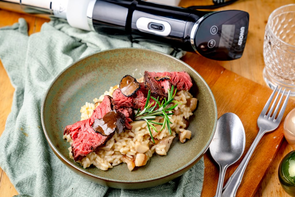 Trüffelrisotto mit Rinderfilet ist etwas für Feinschmecker.