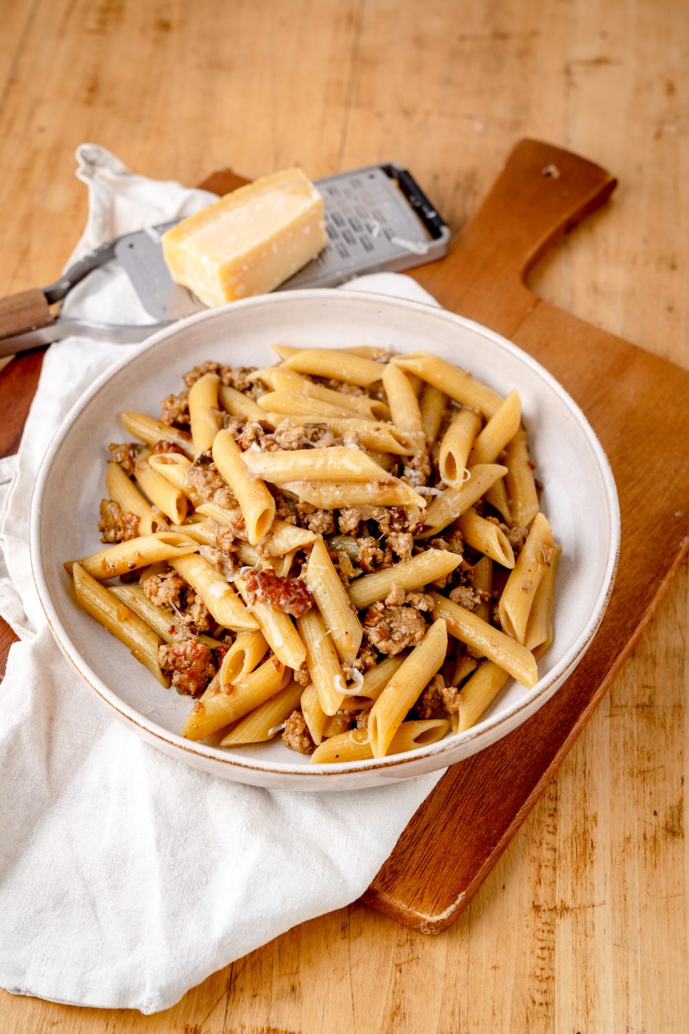 Die Pasta mit Steinpilzen und Hackfleisch ist wirklich eine tolle Alternative zu Spaghetti Bolognese.