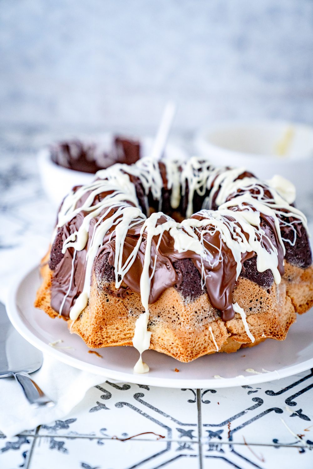Anfach zu backen aber ein absoluter Hingucker. der Zebrakuche.