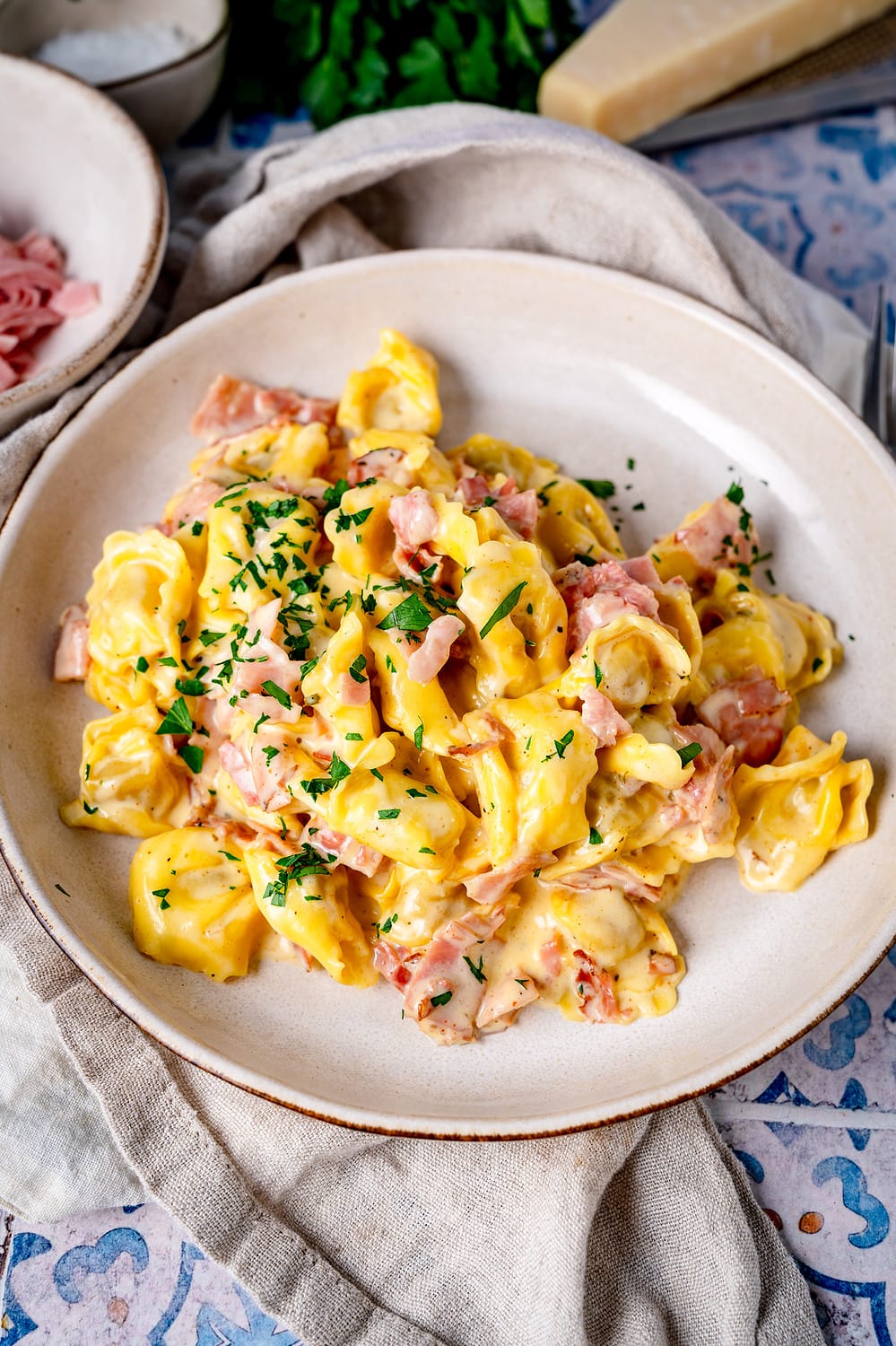 Tortellini alla Panna begeistert auch die kleinen Esser an unserem Tisch.