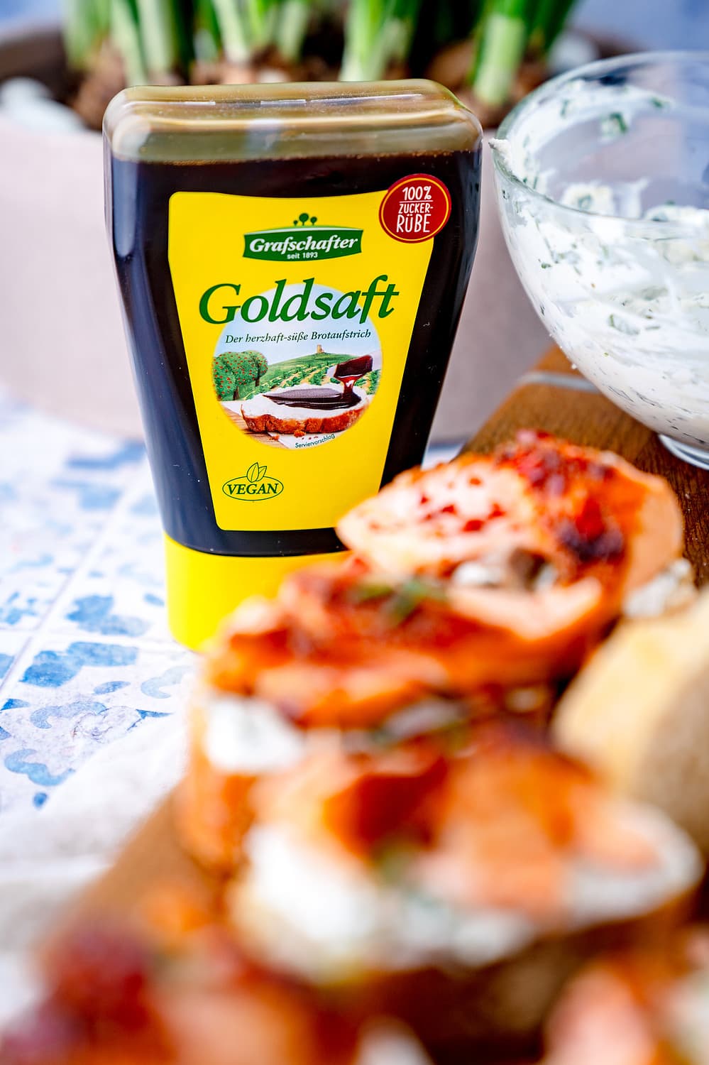 Für den Geschmack haben wir mal wieder Grafschafter Goldsaft hinzugefügt.