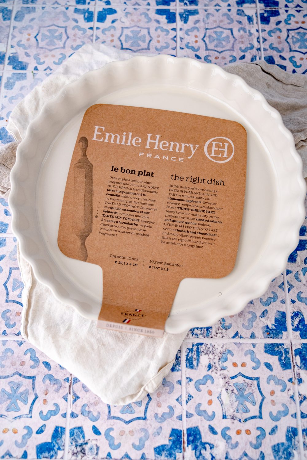 Wir nutzen für diesen Kuchen eine Tarteform von Emile Henry.