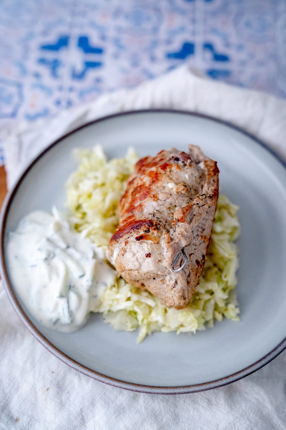 Natürlich könnt ihr auch Reis dazu essen, baer wir wollten es etwas leichter.