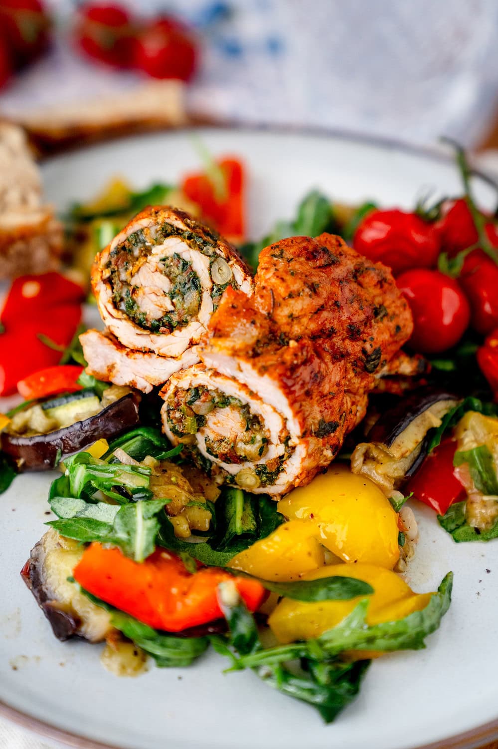 Das Gemüse passt hervorragend zu dem Fleisch