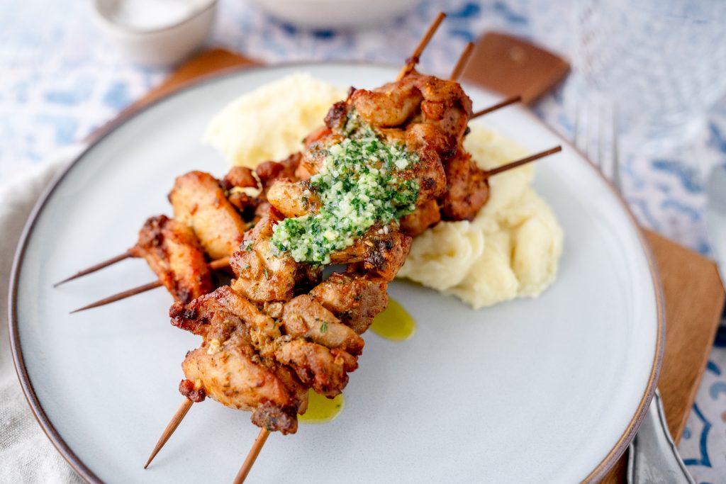 Hähnchenspieße aus der Heißluftfritteuse