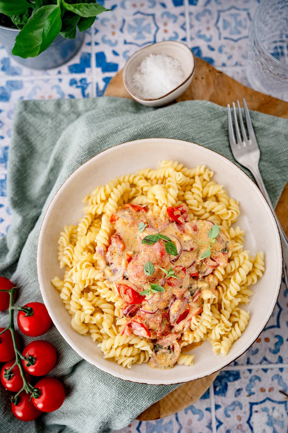 Kräuter-Frischkäse-Pasta