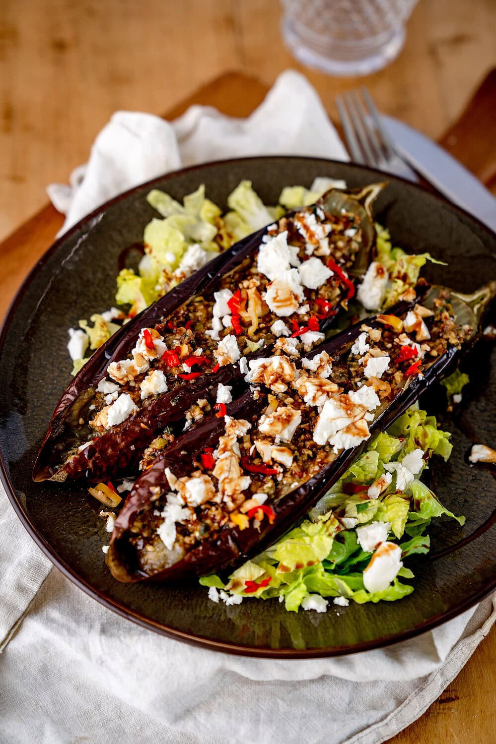 Geschmorte Aubergine