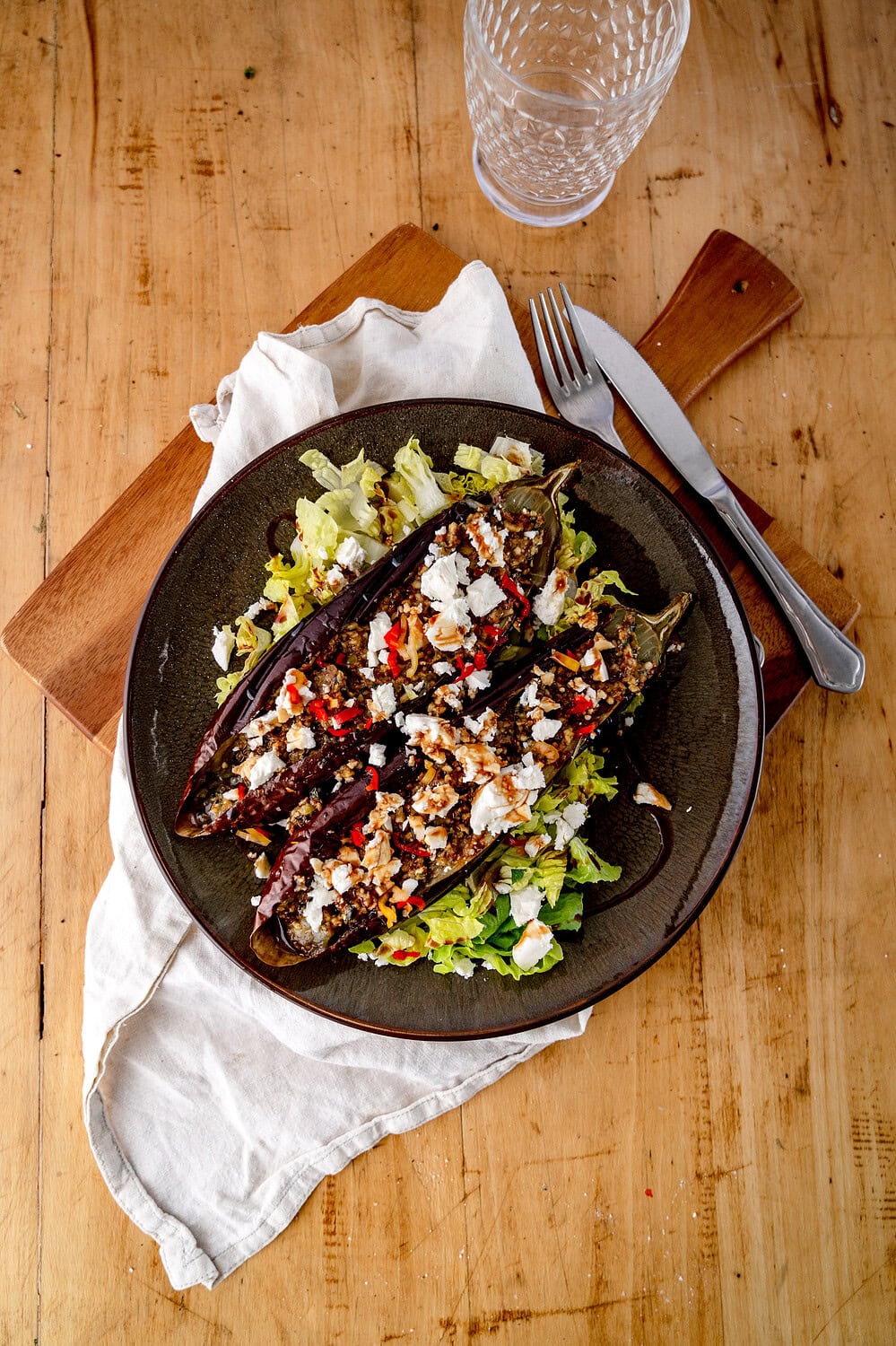 Geschmorte Aubergine