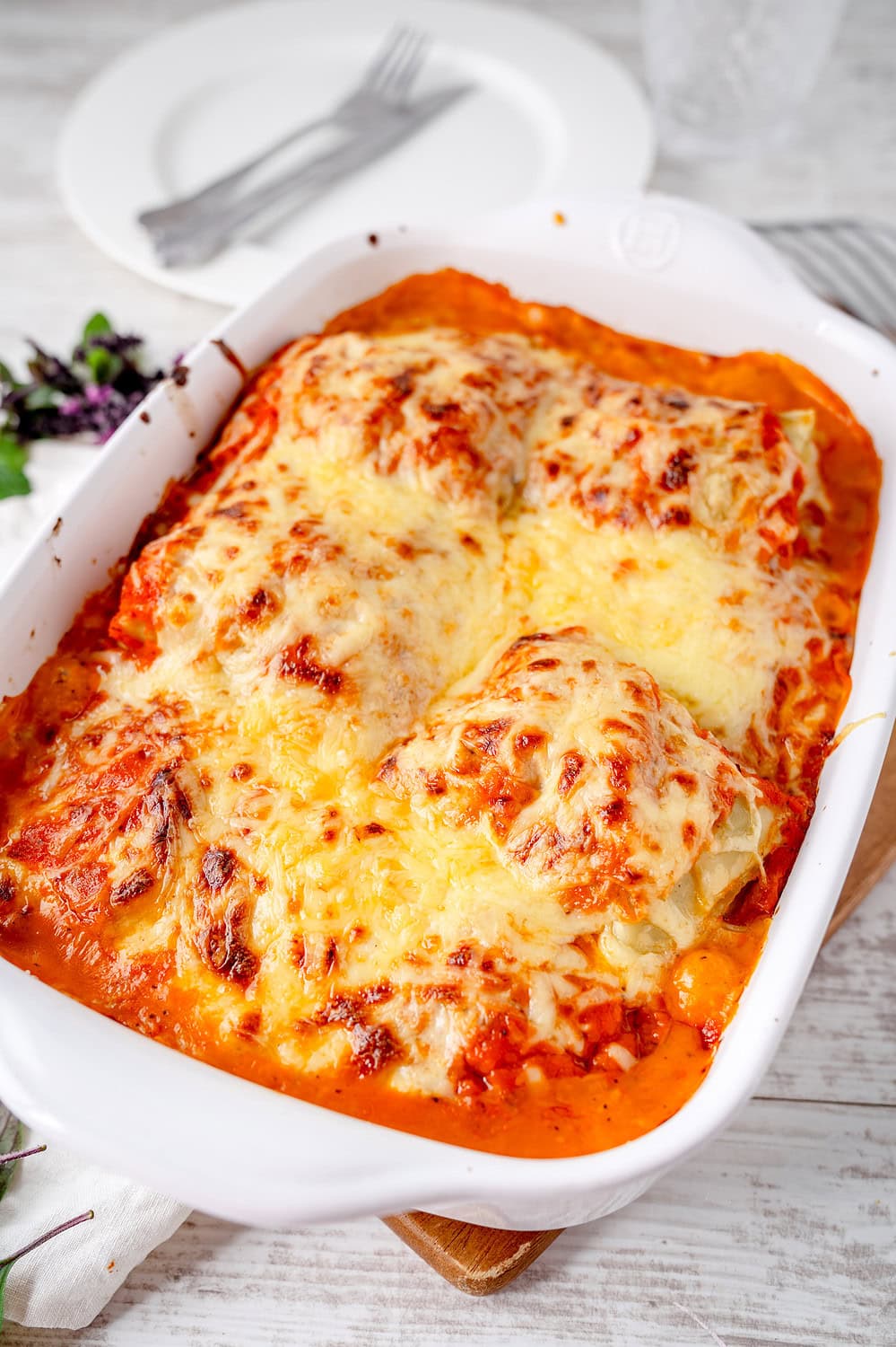 Schwäbische Lasagne Maultaschenauflauf