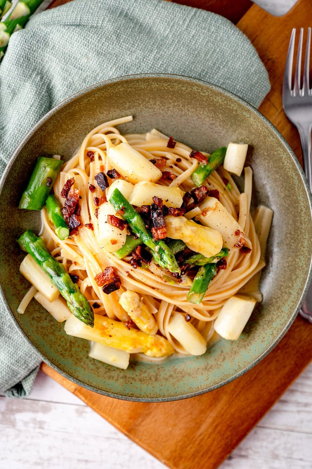 Spargel-Carbonara