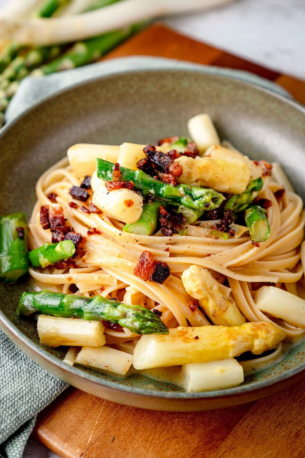 Spargel-Carbonara