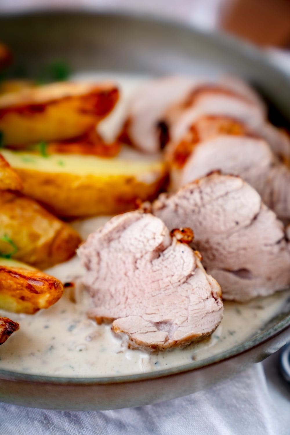 Schweinefilet in Frischkäsesauce
