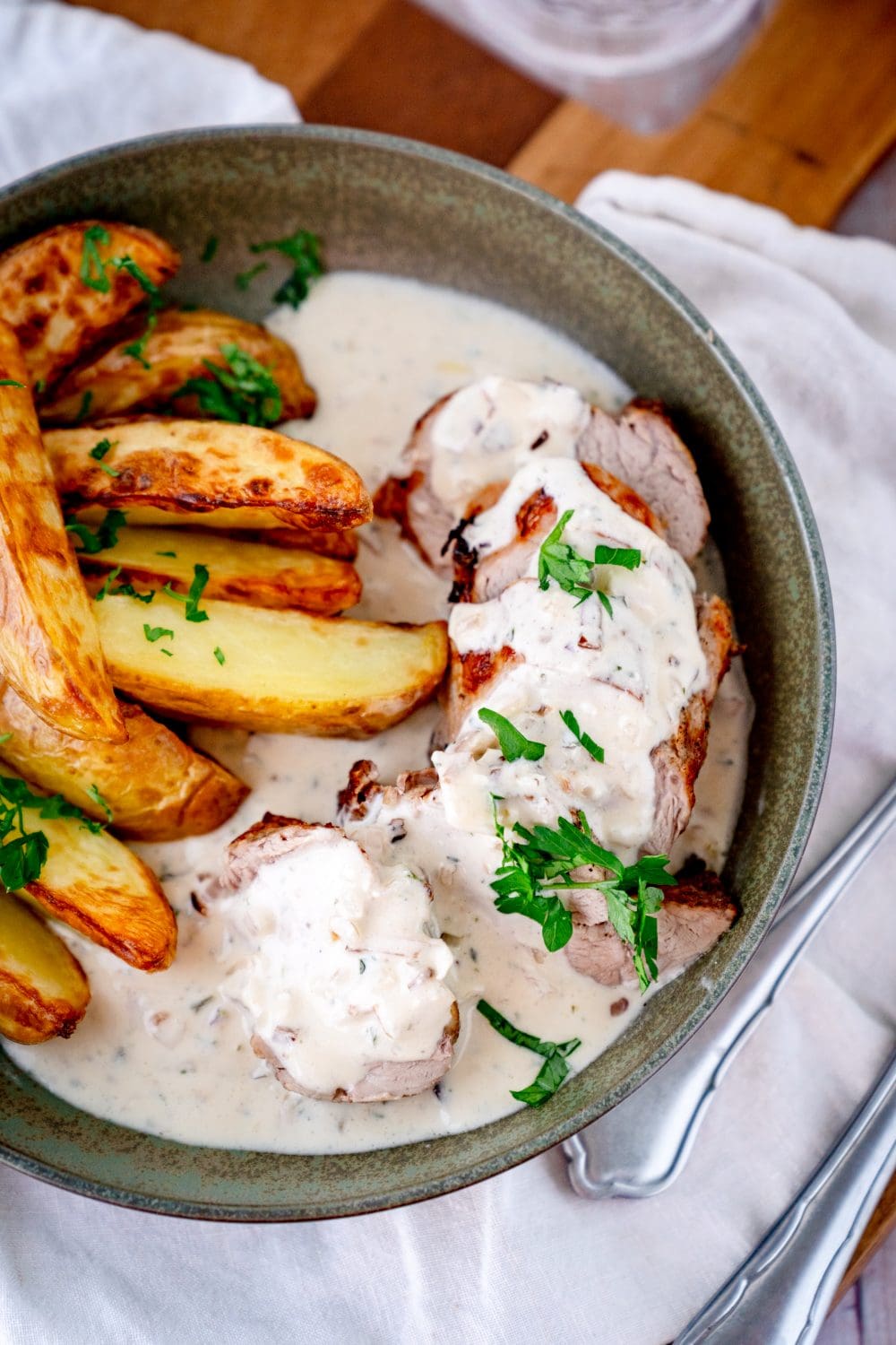 Schweinefilet in Frischkäsesauce