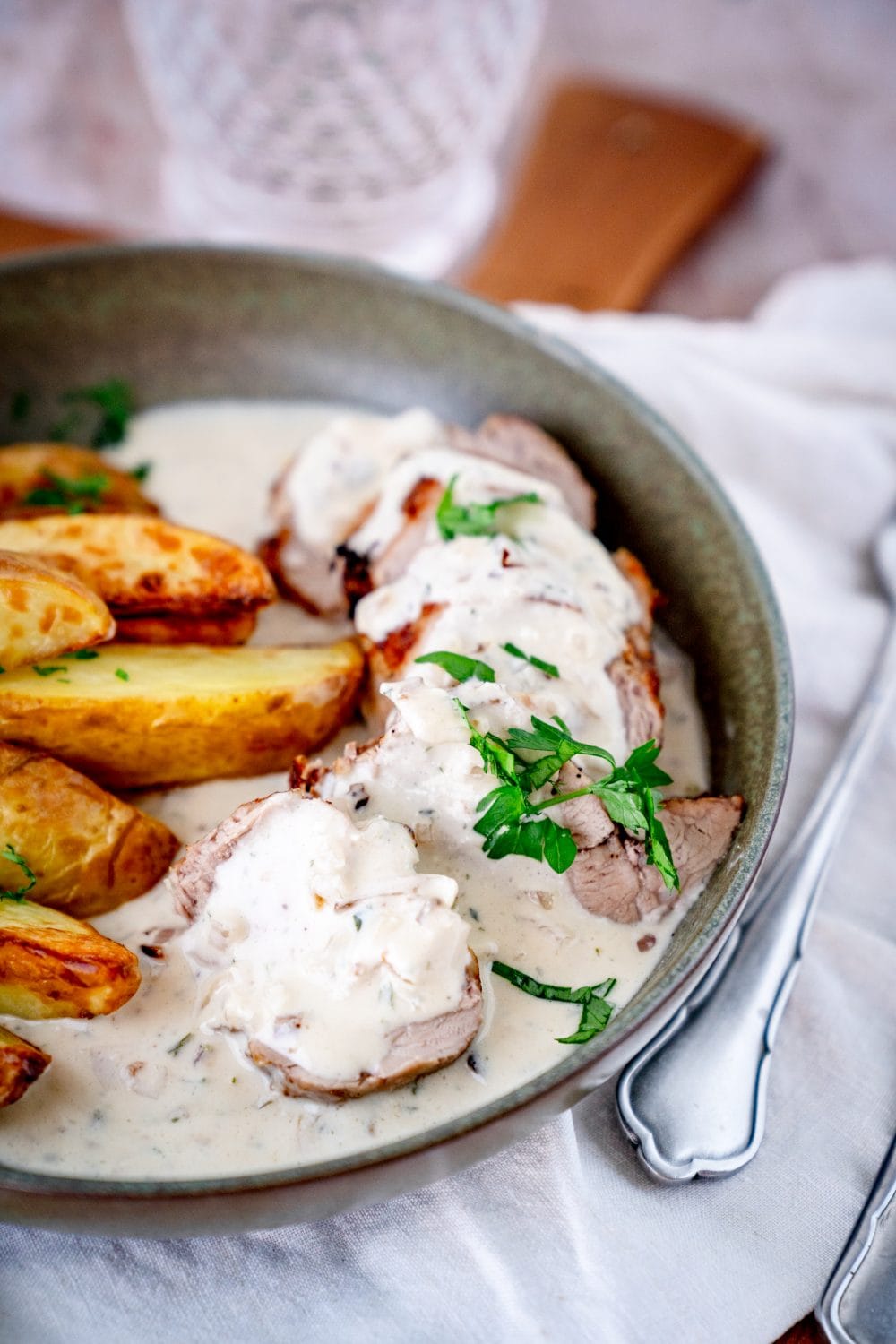 Schweinefilet in Frischkäsesauce