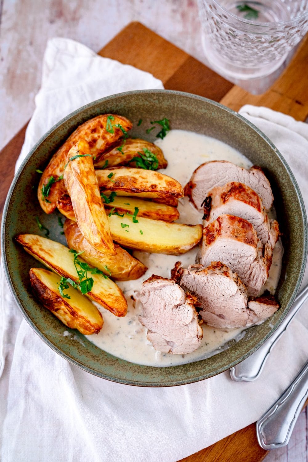 Schweinefilet in Frischkäsesauce