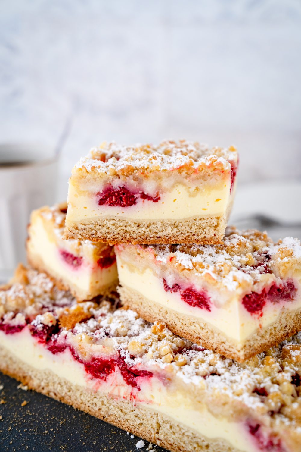 Himbeer-Quark-Kuchen mit Streuseln