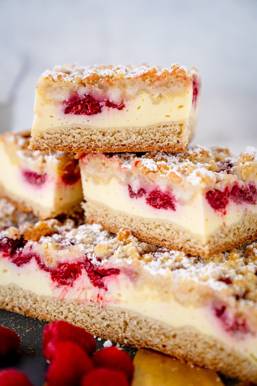 Himbeer-Quark-Kuchen mit Streuseln