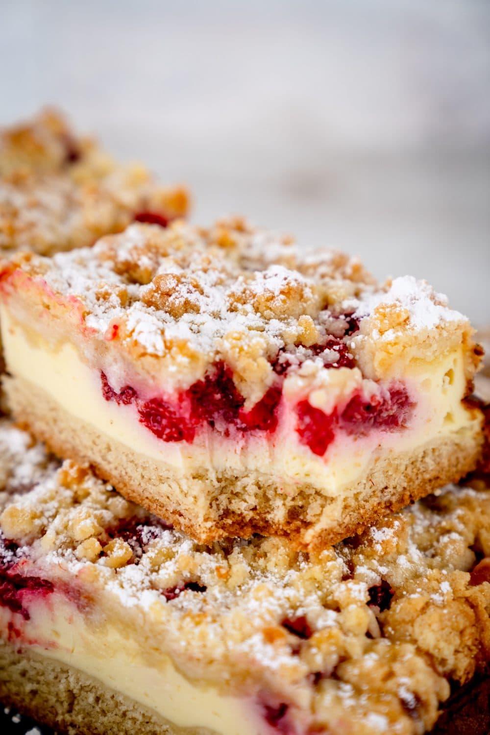 Himbeer-Quark-Kuchen mit Streuseln