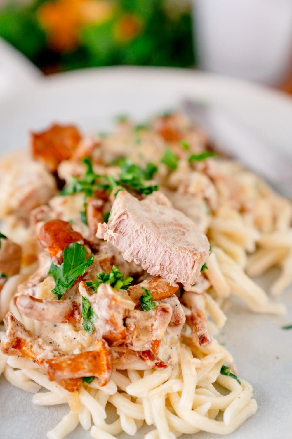Schweinefilet mit Pfifferlingen
